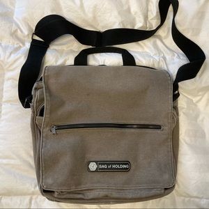 Vintage Think Geek grey book/laptop bag